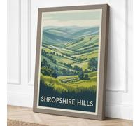 Shropshire Hills Vintage Canvas Wall Art Print 30x20 Inch