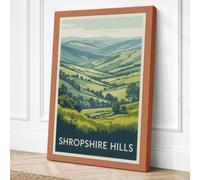 Shropshire Hills Vintage Canvas Wall Art Print 30x20 Inch