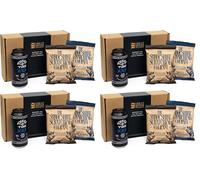 Shropshire Mancave Essentials with Shropshire Scratchings - Traditional Old English and Salt & Cider Vinegar with Three Tuns XXX Pale Ale - from GREAT BRITISH TRADING LIMITED (Pack of 4)