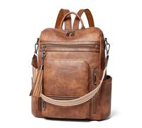 Shrrie Vegan Leather Laptop Backpack for Women 15.6 inch Work Backpack Fashion Travel Backpack Purse for Business College
