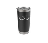 Shrug Emoticon Classic 90s Internet Meme Text Stainless Steel Insulated Tumbler