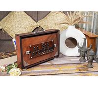 Shruti Box, AMRIT Premium, Pine Wood, 15" x 10" x 3", 440 Tuned Bag, Surpetit Instrument, Ideal for Yoga, Kirtan Steel Fitting