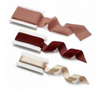 SHSEEN Terracotta & Peach Ribbon Set Velvet, Chiffon & Satin for Fall Wedding Invitations, Gift Wrapping, 15 Yards Burnt Orange, Apricot & Cream Trim for Thanksgiving, Boho Decor & Bouquets