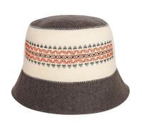 SHSH trade group Ukrainian Wool Sauna Hat Embroidered Ornament Vyshyvanka Ukraine Sauna Hat Finnish Banya for Men Women White and Grey