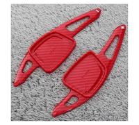 SHSHJJB Car Wheel Paddle Shifter for Audi for A3 A4 S4 A5 S5 A6 S6 C8 A7 S7 4K A8 Q8 E-tron Sportback 2020-2023 2024 Car Steering Wheel Shift Paddle(Carbon Fiber Red)