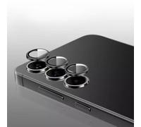 SHSJYA Metal Tempered Glass phone Lens Protector for Samsung Galaxy A54 / A55, CD Pattern Precise Alignment One-Click Install Anti-Scratch HD LensFilm, (Black,for A55)