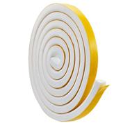SHSMPXOY Weather Stripping Tape Self Draft Excluder for Windows 1 Rolls 12mmx12mmx2m Seal Foam Tape Adhesive Draught Excluder Sealer for Door Gap Seal and Kitchen Window Insulation White