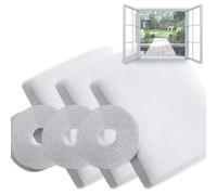 SHSMPXOY Window Netting for Insects Fly Screens For Windows Mesh Insect Screen Fly Net for Windows,Diy Self-Adhesive Bug Net for Windows Screen Mesh,Fitted to Multiple Windows (White(1.3*1.5M)3Sets)