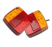 SHSUBF Rear Tail Light 2Pcs 26 LED Stop Tail Lights Super Bright 12V Taillight Turn Signal Indicator Car Number Plate Light for Trailer Truck Caravan