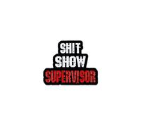 Sht Show Supervisor Sarcastic Office Humor Enamel Pin, Funny Workplace Sarcasm Pin Brooch For Sassy Boss Managers Humorous Coworker, Funny Work Joke Brooch Badge, Sarcastic Office Quote Lapel Badges