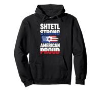 Shtetl Strong American Proud Star Flag Design Pullover Hoodie