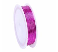 SHTGOI Copper Wire 0.4 mm Metal Wire Craft Wire Thin 50 m Roll Copper Wire Roll Jewellery Wire Bead Wire Painted Wire for Crafts for Jewellery Making, Flower Art, Beading Pink