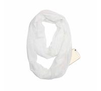 SHTGOI Infinity Scarf Plain Scarf with Hidden Zip Pocket Lightweight Travel Scarf Infinity Circle Scarf Cotton Bandanas Soft Tube Scarf for Women and Girls, White, 180*50cm