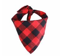 SHTGOI Pack of 2 Dog Neckerchiefs, Classic Checked Neckerchief, Cotton Bandanas, Adjustable Triangular Scarf, Dog Handkerchiefs, Scarf for Small, Medium Dogs, Cats, Pets, Re