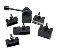 Shtuomoland 6 Pcs OXA 250-000 Set Wedge Type Quick Change Tool Post For Mini Lathe 6-9" Swing Steel Material 250-000 250-001 250-002 250-004 250-007 250-010