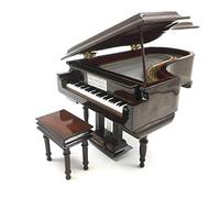 SHTWX Piano Music Box with Bench and Black Case Musical Boxes Gift for Christmas/Birthday/Valentine's Day, Melody Spirited Away