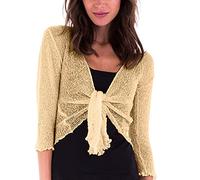 SHU-SHI - Sheer Cardigan - for Women - Lightweight Knitted Top - One Size - Seashell