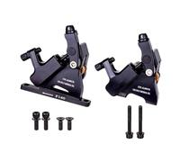 Shuade 1Pair Flat Mount Hydraulic Road Bike Brake Mechanical Wire Pull Bicycles Caliper Wires Oil Disc Brake Clamp Mechanical Wire Bicycles Caliper
