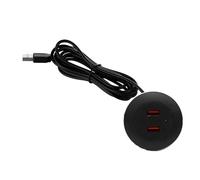 Shuade 2 Port USB Desktop Embedded Charging Adapter For Computer Desk Data Line Splitter Adapter Fast Port For Small Appliances