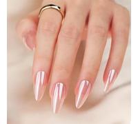 Shuade 24pcs Almond Artificial Nails Short Press on Nails Glossy Finish False Nails Manicure Nails Art for Elegant Women