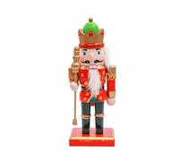 Shuade Delicate Wood Soldier Figure Wood Soldier Doll Decors Essential Nut Home Accent Easy To Use 7.87inch Christmas