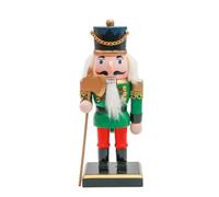 Shuade Delicate Wood Soldier Figure Wood Soldier Doll Decors Essential Nut Home Accent Easy To Use 7.87inch Christmas