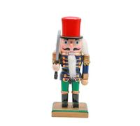 Shuade Delicate Wood Soldier Figure Wood Soldier Doll Decors Essential Nut Home Accent Easy To Use 7.87inch Christmas