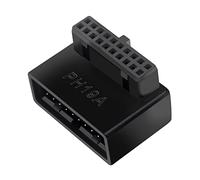 Shuade Desktop Computer Motherboard USB3.0 19/20Pin Adapter Upright Plug-in Needle For Seat Turn 90 Degree Steering Elbow Insta Steering Joint