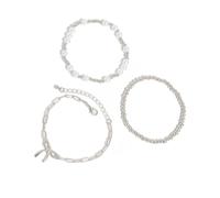 Shuade Elegant Bowknot Imitation Pearls Adjustable Hand Chain For Women Fashion Jewelry Accessories Gift Imitation Pearls Bowknot