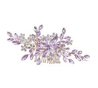 Shuade Elegant Bridal Hair Pin Hair Comb Crystal Headpiece Pearls and Rhinestones Hair Clip for Formal Event Gathering