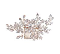 Shuade Elegant Bridal Hair Pin Hair Comb Crystal Headpiece Pearls and Rhinestones Hair Clip for Formal Event Gathering