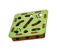 Shuade Interactive Cats Puzzle Box Toy With Holes And Bells For Mental Stimulation Indoor Play Felt Fabric Design Cats Enrichment Maze