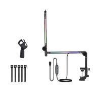 Shuade Microphone Stand Boom Arm Heavy Duty Microphone Boom Arm with Light Desktop Mic Stand for Most Mic