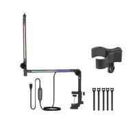 Shuade Microphone Stand Boom Arm Heavy Duty Microphone Boom Arm with Light Desktop Mic Stand for Most Mic