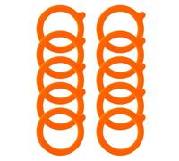 Shuade Pack Of 10 Food Grade Silicone Seal For Travel Mugs Safe Silicone Gaskets Rings Jar Leak-Proof Gasket Rings Leakproof Jar Lids