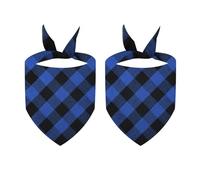 Shuade Reversible Pet Bandana Festival Costume Dogs Party Neck Scarf Collar Holiday Dress Up Dogs Checkered Neckerchief 2PCS Pet Scarf