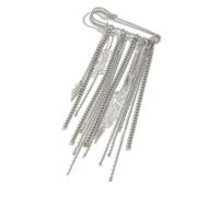 Shuade Rivet Stone Ankle Chain Jewelry With Fringe Tassels Design Lightweight Mixed Metal Anklet For Women Party Wear Rhinestones Rivet Chain Fringe Anklet