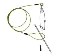 Shuade Stainless Cable Fishing Fish Needle Hook Stringer Holder For Diving Quick Handspear Stringer Big Game Fishing Clip