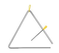 SHUAIGUO-1 10 Inch Triangle Bell Triangolo with Metal Mallet Idiophone Steel Percussion Children Toddle Kid Rhythm Learning Early Education Musical Instrument Hand Percussion Triangle with Striker