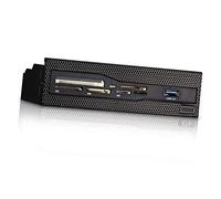 SHUAIGUO-1 5.25 inch Multi-Function Front Panel Expansion Hub with USB 3.0 Port CF/SD/XD/MS/M2/TF Card Readers