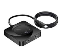 SHUAIGUO-1 USB-C Bidirectional KVM Switch - 8K@60Hz HDR With 10Gbps Data Transfer, PD 100W Charging for 2 Computers, Tablet, Phone Screen Connection - 2 USB-C Cables Included