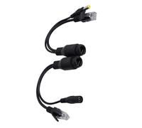 SHUAIGUO 12V POE Splitter Cable Passive Power Over Ethernet Adapter for IP Security Camera Installation (Black)