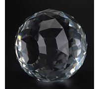 SHUAIGUO 1Pc Clear Cut Crystal Prisms Glass Ball, Glittering K9 Translucent Hardware Fitting for Home & Hotel Decor, Dreamy & Versatile (80MM/3.15in)