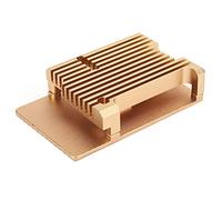 SHUAIGUO 3 Model B+ Protection Case, Premium Aluminum Alloy Enclosure with Passive Cooling for Enhanced Performance, Golden Color, Ideal for Makers