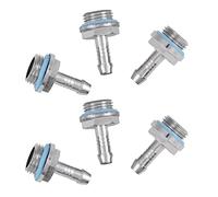 SHUAIGUO 6 PCS Water Cooling Fitting G1/4 Barb Connector Set with Silicone Ring for Efficient PC Cooling Solutions (7.2mm)