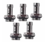 SHUAIGUO 6 PCS Water Cooling Fitting G1/4 Barb Connector Set with Silicone Ring for Efficient PC Cooling Solutions (9mm)