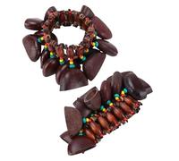 SHUAIGUO African Seed Rattle Nut Shell Bracelet Musical Instrument Shakers Natural Resonance for Relaxation