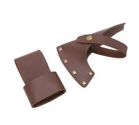 SHUAIGUO Axe Head Protector Cover - PU Leather Metal Axe Sheath, Lightweight Portable, Universal Fit, Professional Protection for Camping & Outdoor Work, Brown
