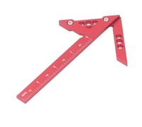 SHUAIGUO Center Ruler 100mm 45° 90° Aluminum Alloy Line Ruler, Measuring Scribing Tool with Center Angle for Woodworking, Draw Line of Circle