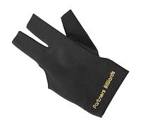 SHUAIGUO Elastic Billiard Pool Cue Glove, 3-Finger Non-Slip Breathable Sturdy, Easy On/Off, Suitable for Left/Right Hand Men & Women, Reduces Friction - Black (Black)